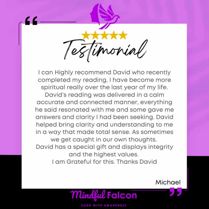Testimonial praising David for clarity and understanding in reading assistance.