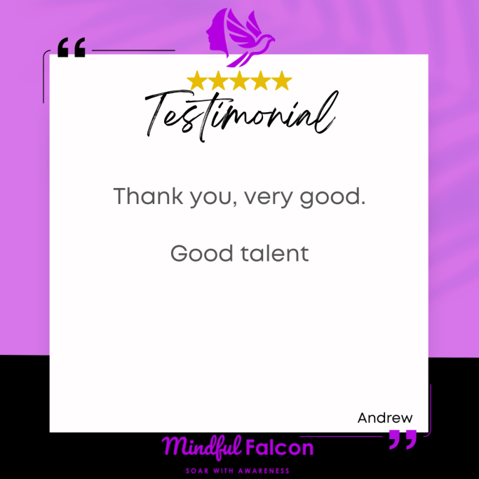Testimonial featuring a five-star rating and positive feedback about talent.